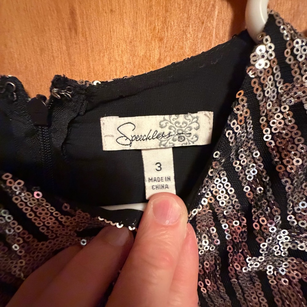Speechless Black Dress with Rose Gold‎ Sequins - Picture 4 of 12